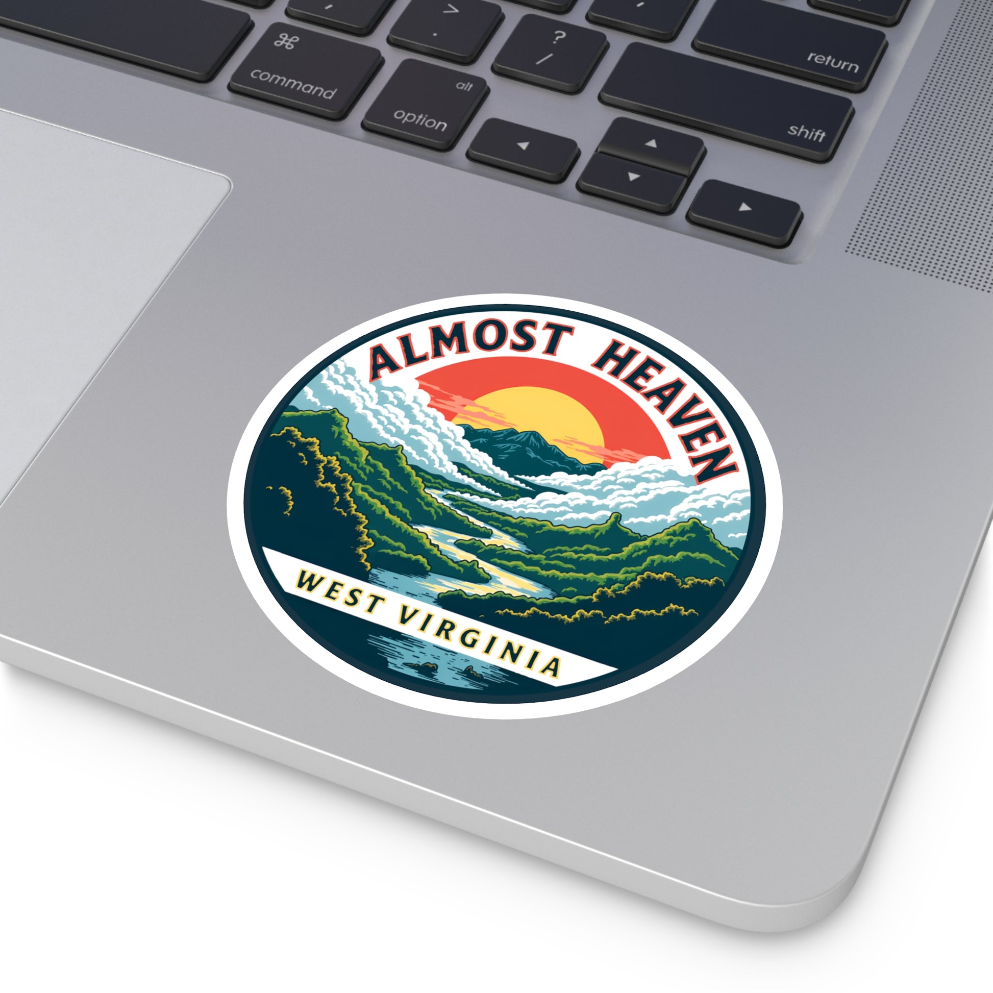 Indoor/Outdoor sticker | "Almost Heaven WV"-Nicodemus Studios