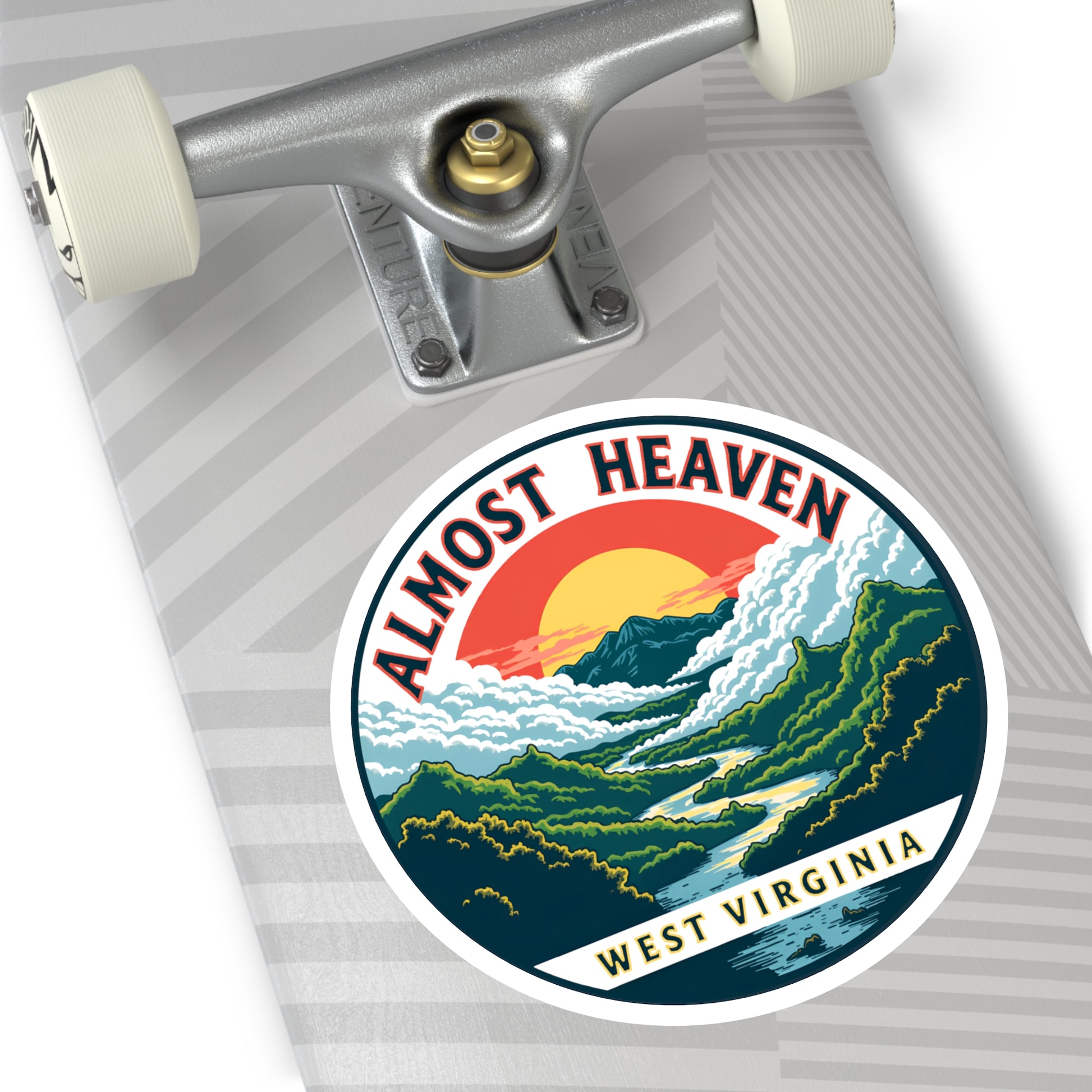 Indoor/Outdoor sticker | "Almost Heaven WV"-Nicodemus Studios
