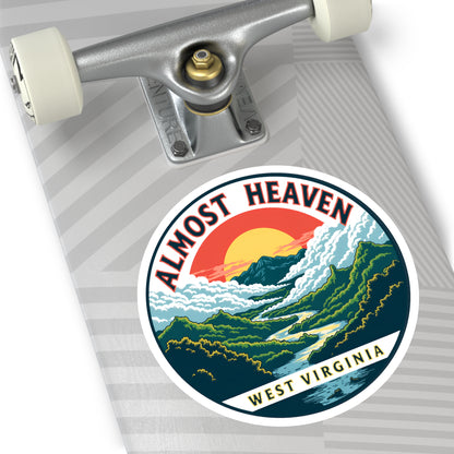 Indoor/Outdoor sticker | "Almost Heaven WV"-Nicodemus Studios