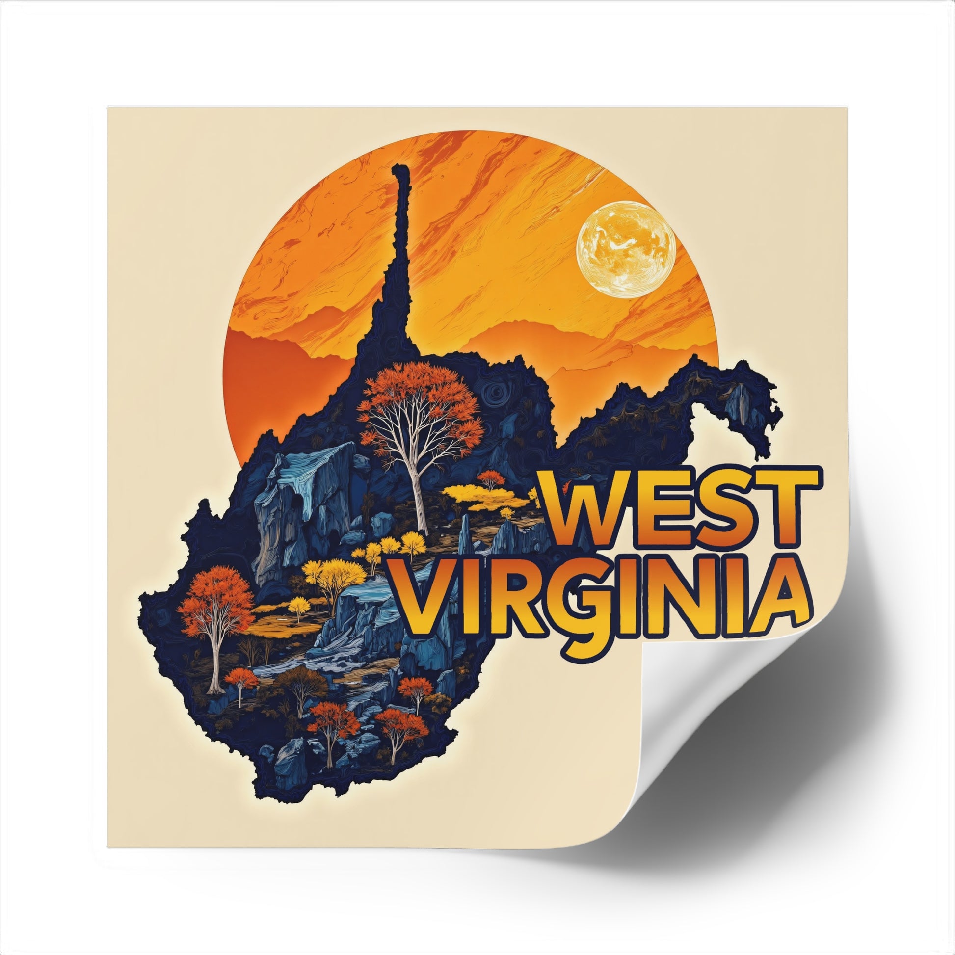 "Indoor/Outdoor sticker | Blue Ridge Heritage-Nicodemus Studios