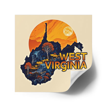 "Indoor/Outdoor sticker | Blue Ridge Heritage-Square-4" × 4"-White-Nicodemus Studios