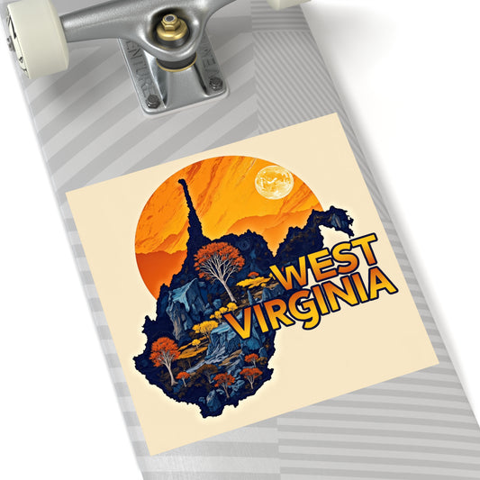"Indoor/Outdoor sticker | Blue Ridge Heritage-Square-6" × 6"-White-Nicodemus Studios