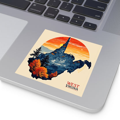 "Indoor/Outdoor sticker | "Land of Four Seasons" by Nicodemus Studios-Nicodemus Studios