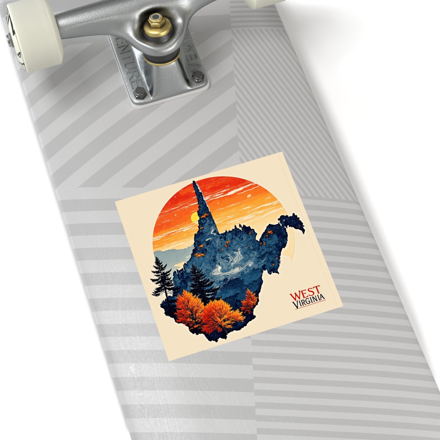 "Indoor/Outdoor sticker | "Land of Four Seasons" by Nicodemus Studios-Nicodemus Studios