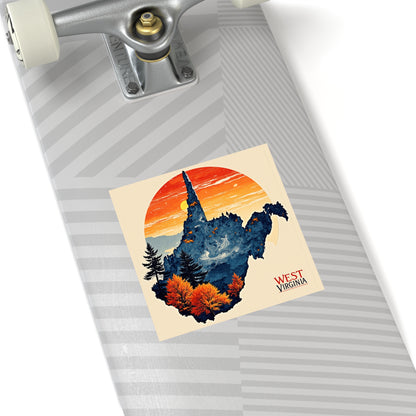 "Indoor/Outdoor sticker | "Land of Four Seasons" by Nicodemus Studios-Nicodemus Studios