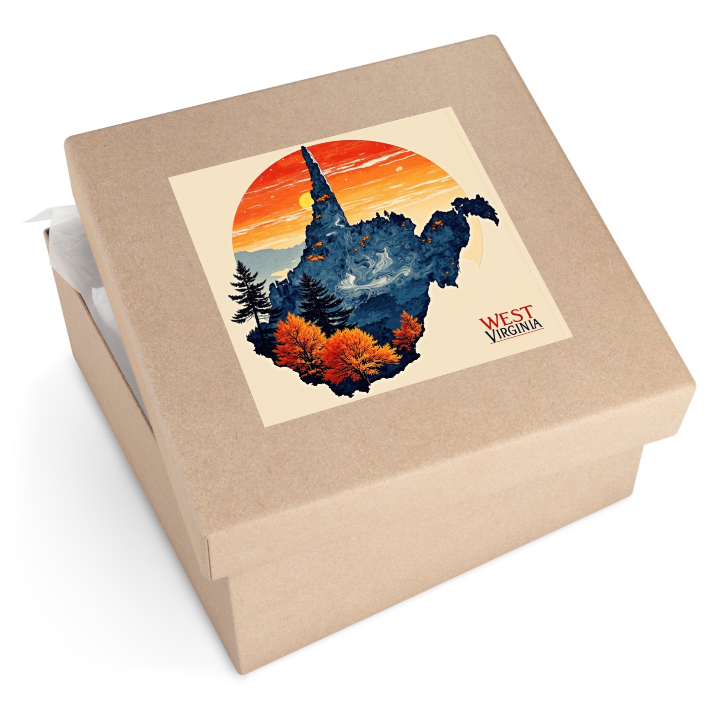 "Indoor/Outdoor sticker | "Land of Four Seasons" by Nicodemus Studios-Nicodemus Studios