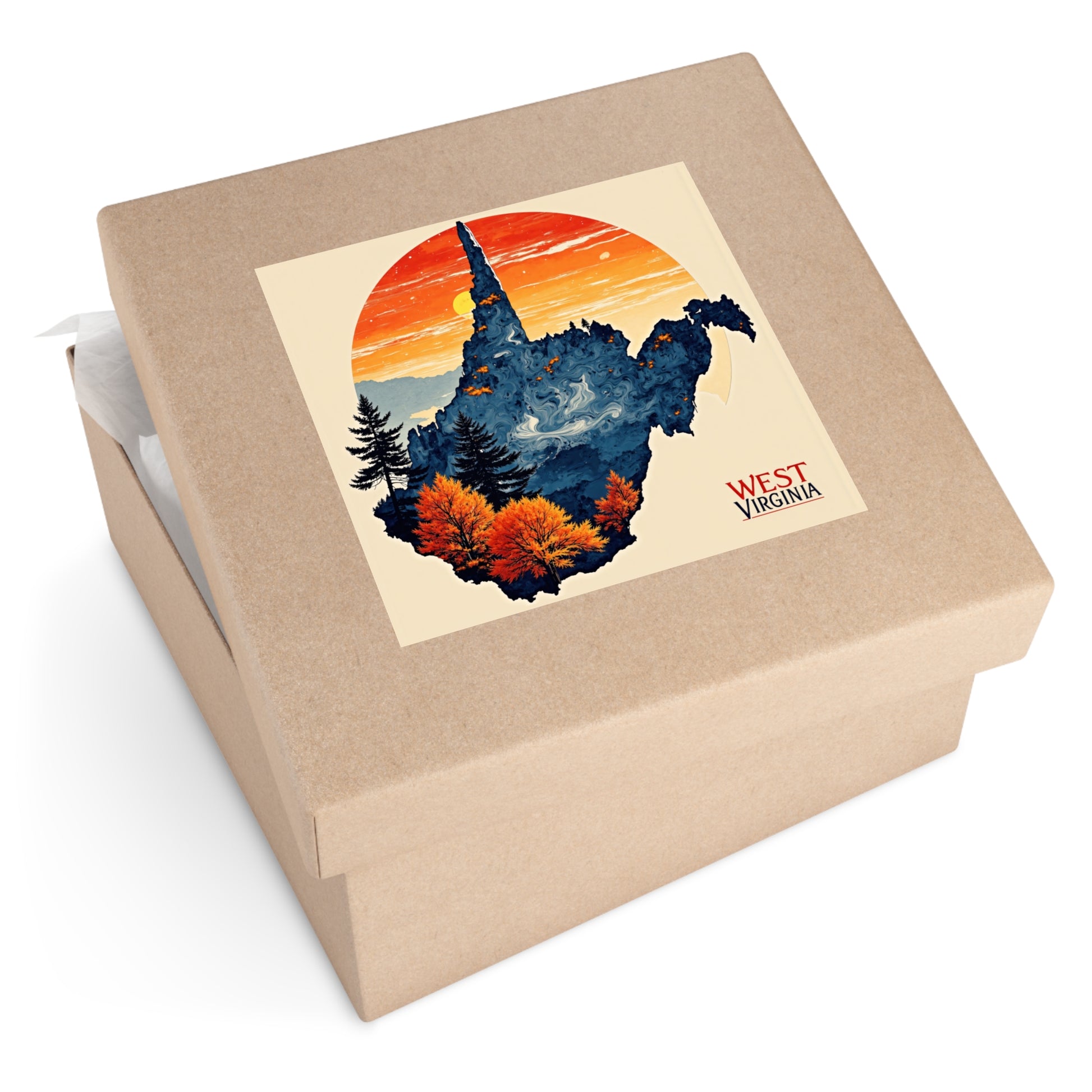 "Indoor/Outdoor sticker | "Land of Four Seasons" by Nicodemus Studios-Nicodemus Studios