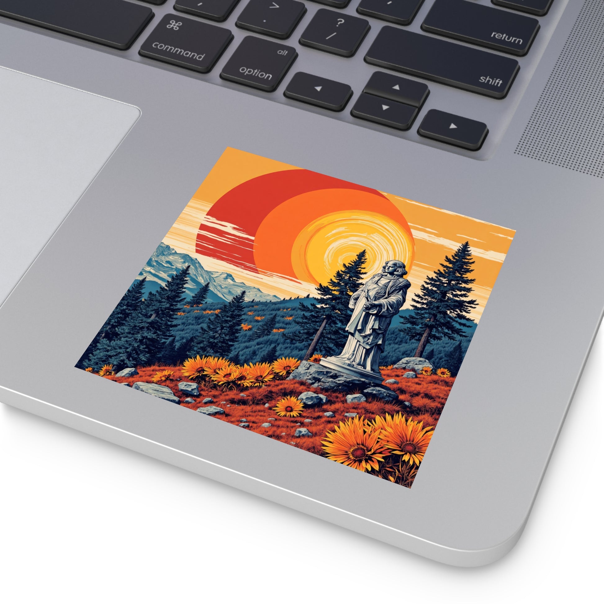 ""Indoor/Outdoor sticker | Nicodemus Statue-Nicodemus Studios
