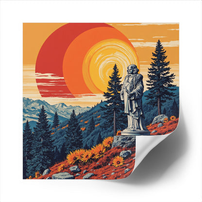 ""Indoor/Outdoor sticker | Nicodemus Statue-Nicodemus Studios