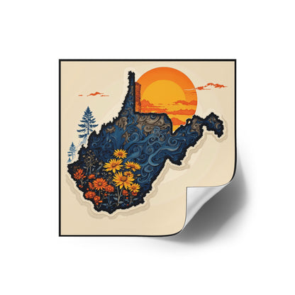 "Indoor/Outdoor sticker | Wildflower Winds-Square-2" × 2"-White-Nicodemus Studios