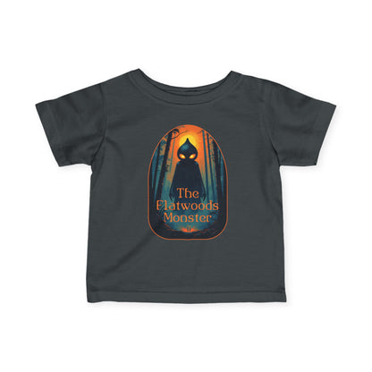 Infant Baby Tee | Flatwoods Monster-Charcoal-6M-Nicodemus Studios