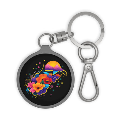 Keyring Tag | West Virginia Floral-One size-Grey-Nicodemus Studios