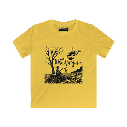 Kids Soft Style Short Sleeve Shirt | "Midnight Visions" by Nicodemus Studios-XS-Daisy-Nicodemus Studios
