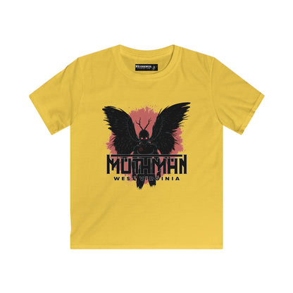 Kids Soft Style Short Sleeve Shirt | Mothman West Virginia-XS-Daisy-Nicodemus Studios