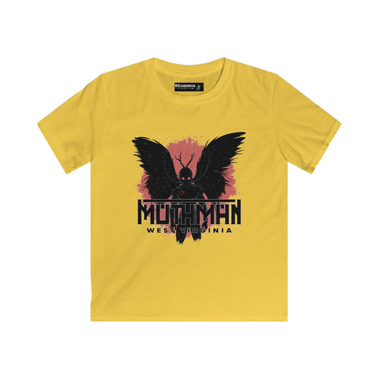 Kids Soft Style Short Sleeve Shirt | Mothman West Virginia-XS-Daisy-Nicodemus Studios