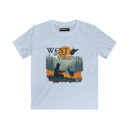 Kids Tee | "West By God Virginia" by Nicodemus Studios-M-Light Blue-Nicodemus Studios