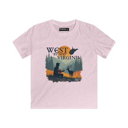 Kids Tee | "West By God Virginia" by Nicodemus Studios-XS-Light Pink-Nicodemus Studios