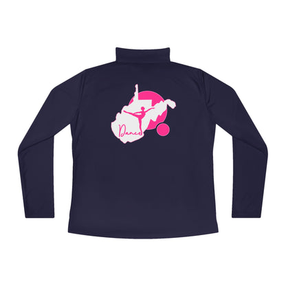 Ladies Quarter-Zip Pullover | WV Script Dance Graphic-Nicodemus Studios