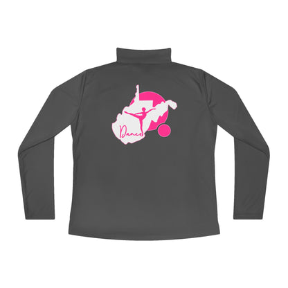 Ladies Quarter-Zip Pullover | WV Script Dance Graphic-Nicodemus Studios