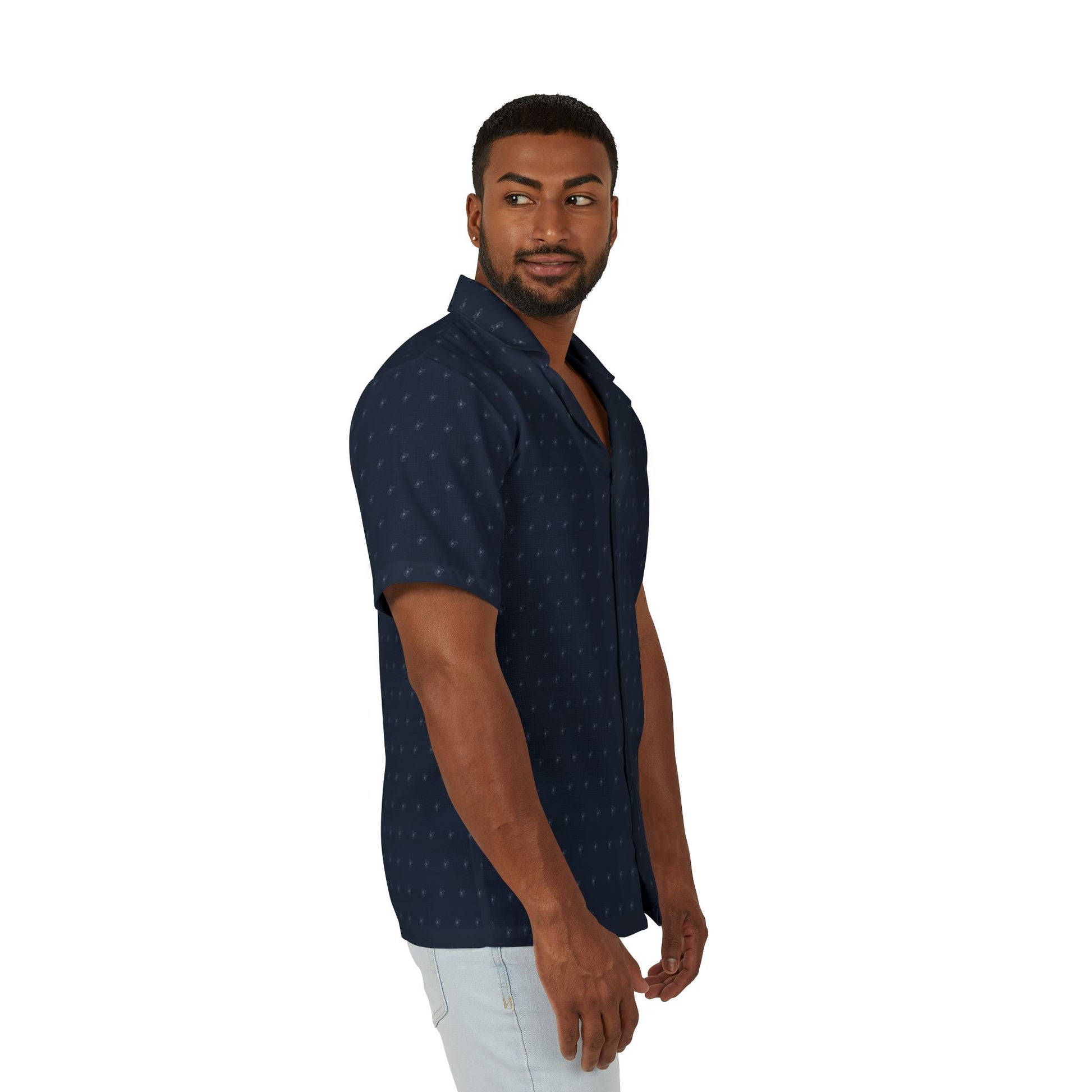 Men's Hawaiian Camp Shirt - Tropical Style for Summer Adventures-Nicodemus Studios