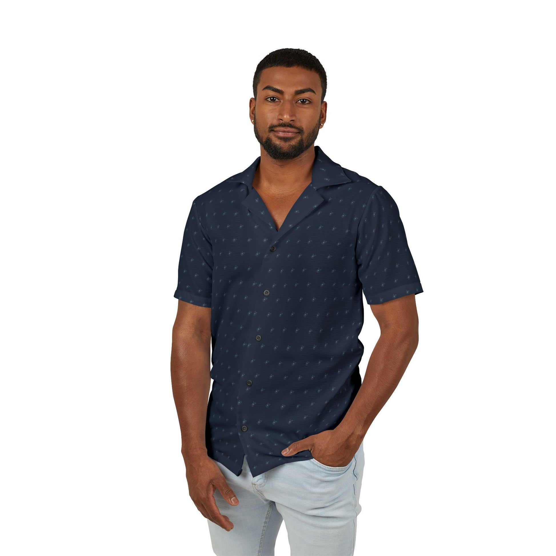 Men's Hawaiian Camp Shirt - Tropical Style for Summer Adventures-L-Nicodemus Studios