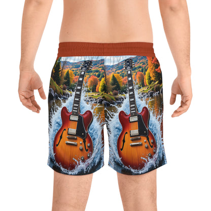 Men's Mid-Length Swim Shorts | Guitar Splash-Nicodemus Studios