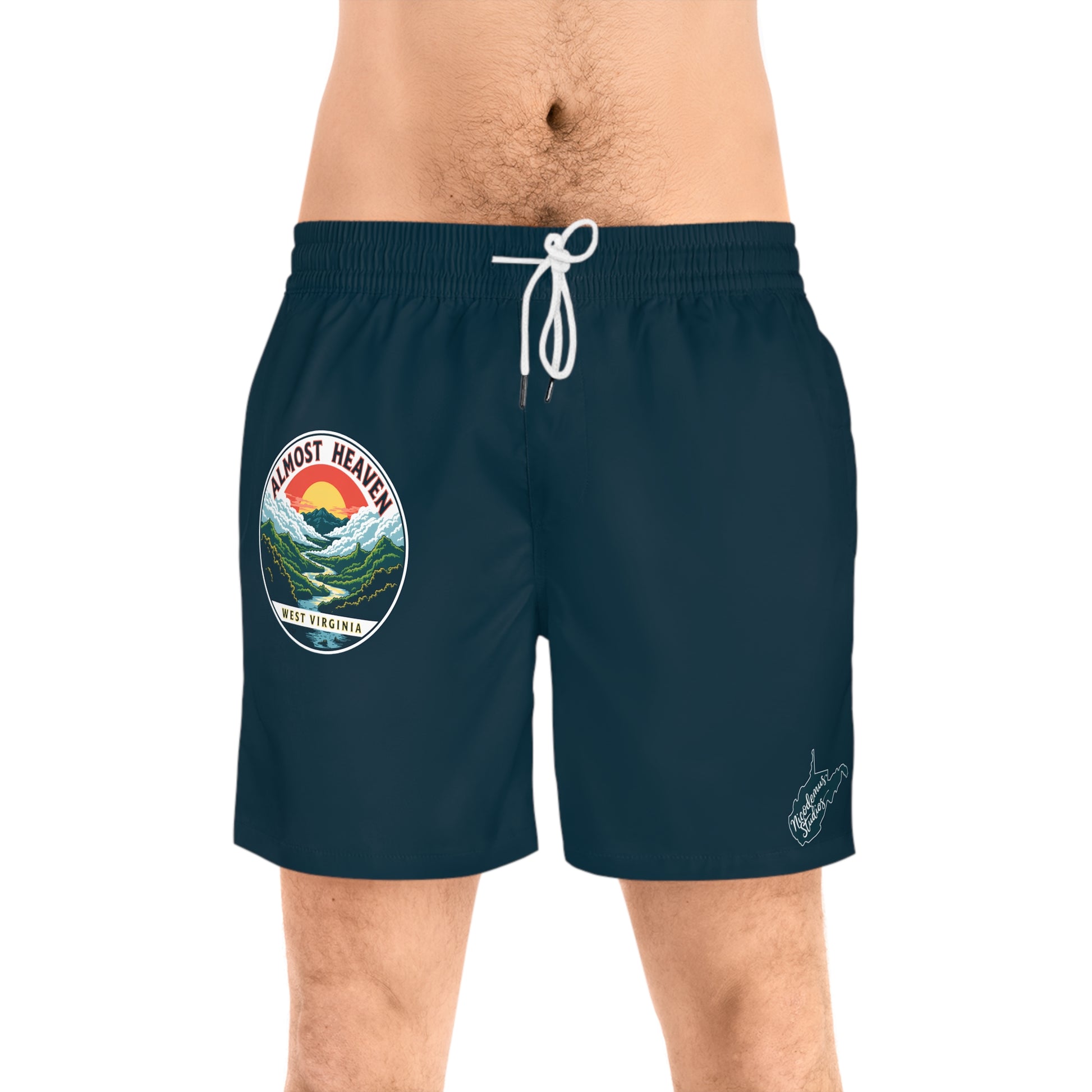 Men's Swim Shorts | Almost Heaven West Virginia-Nicodemus Studios
