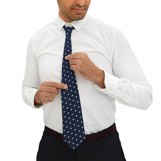Necktie | West Virginia Pattern-White on Blue-One Size-Nicodemus Studios