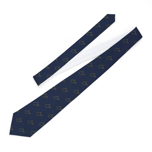 Necktie | West Virginia Pattern-Yellow Outline on Blue-Nicodemus Studios