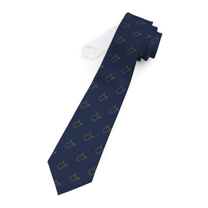 Necktie | West Virginia Pattern-Yellow Outline on Blue-Nicodemus Studios