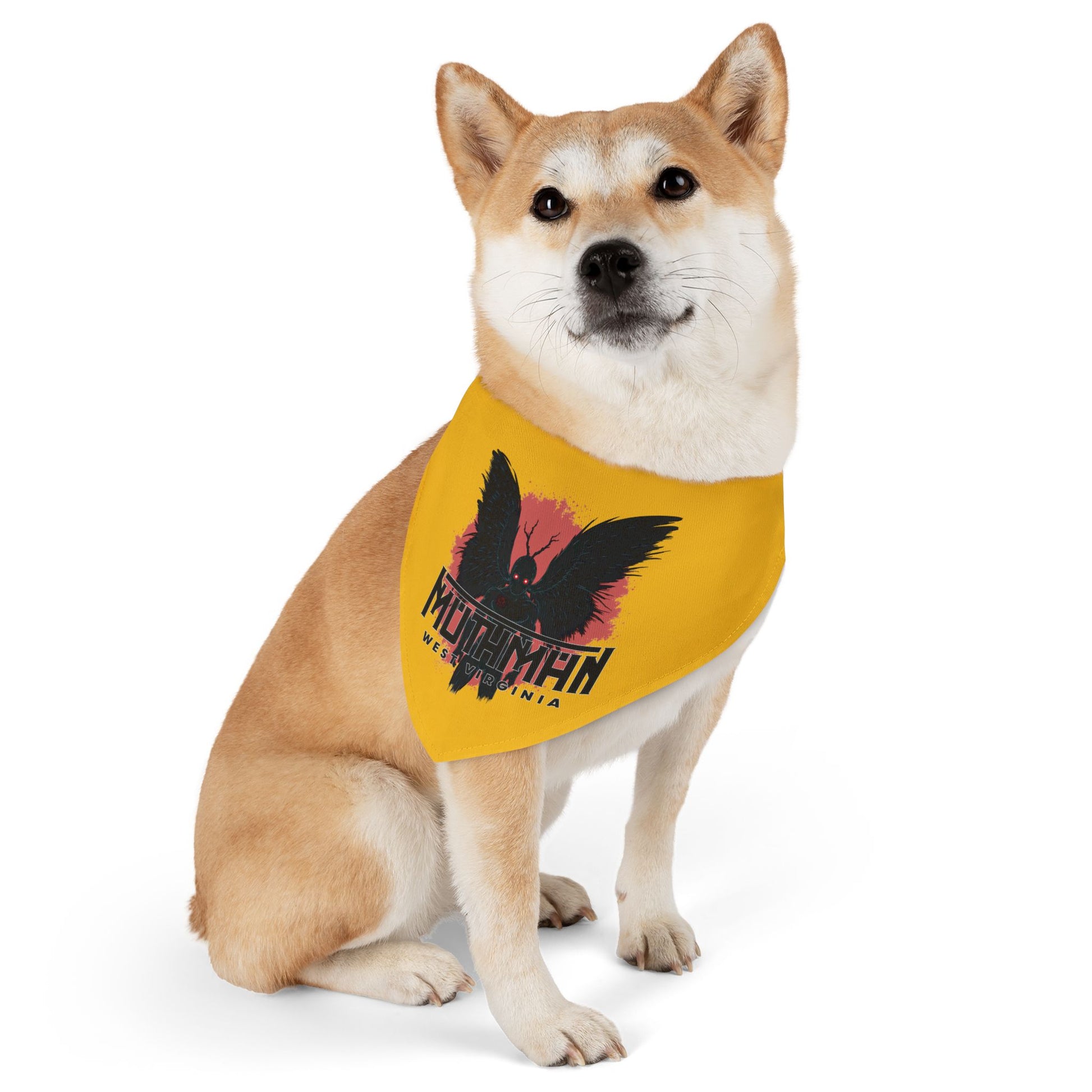 Pet Bandana Collar | Mothman-Yellow-Nicodemus Studios