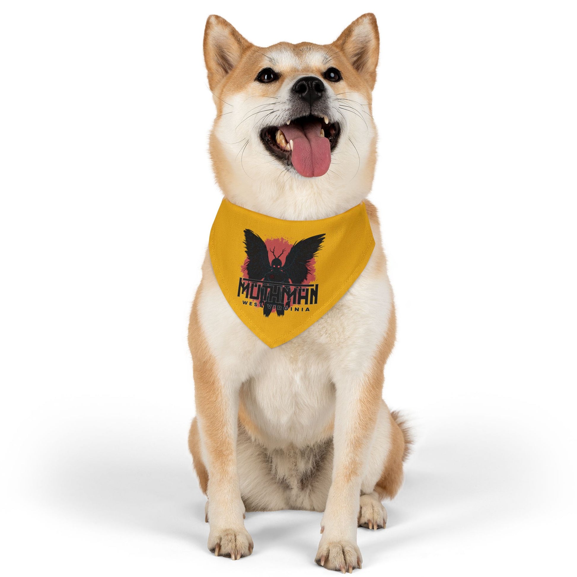 Pet Bandana Collar | Mothman-Yellow-Nicodemus Studios