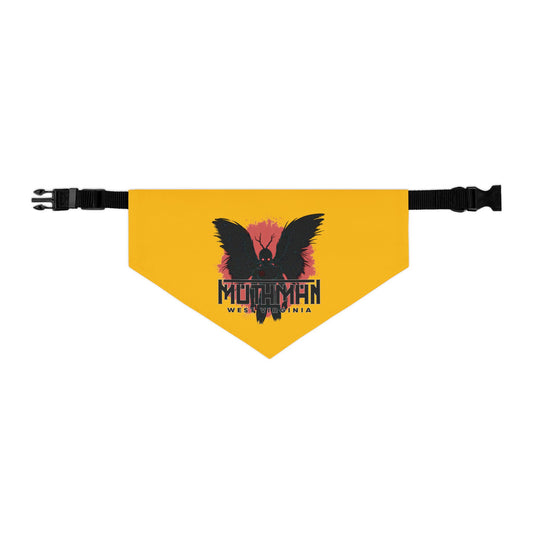 Pet Bandana Collar | Mothman-Yellow-L-Nicodemus Studios