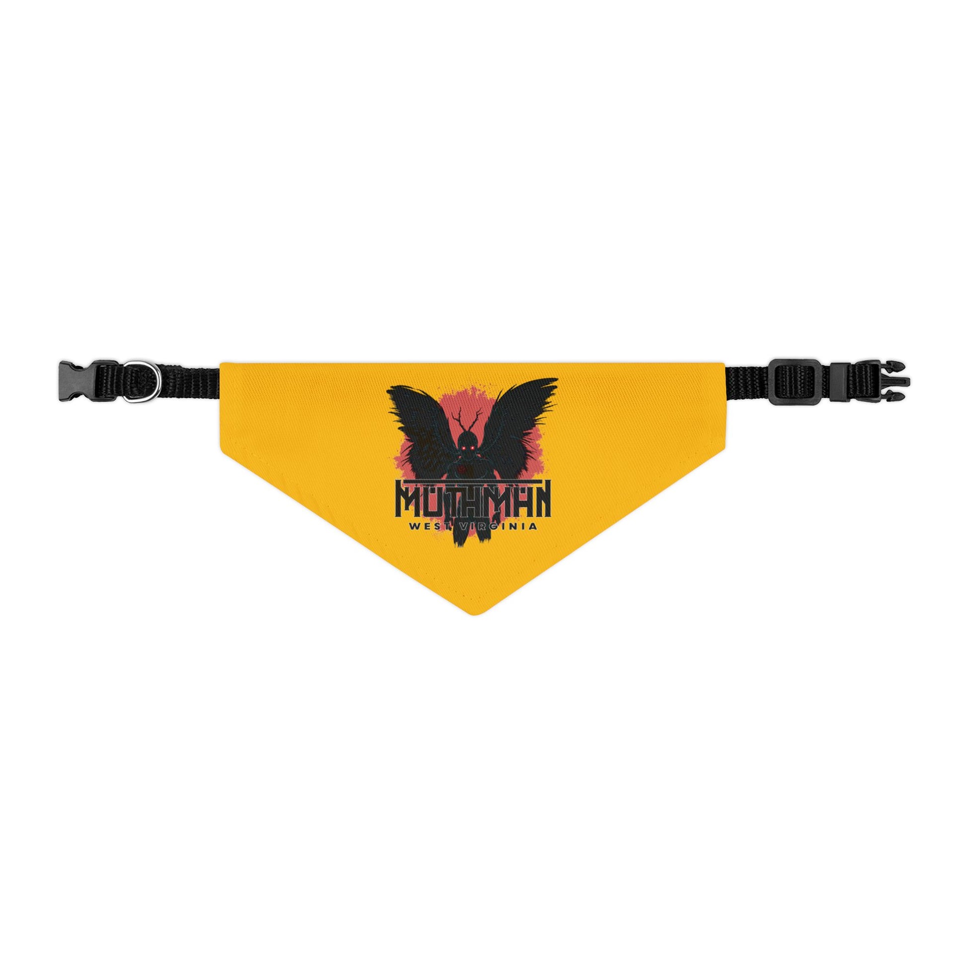 Pet Bandana Collar | Mothman-Yellow-S-Nicodemus Studios