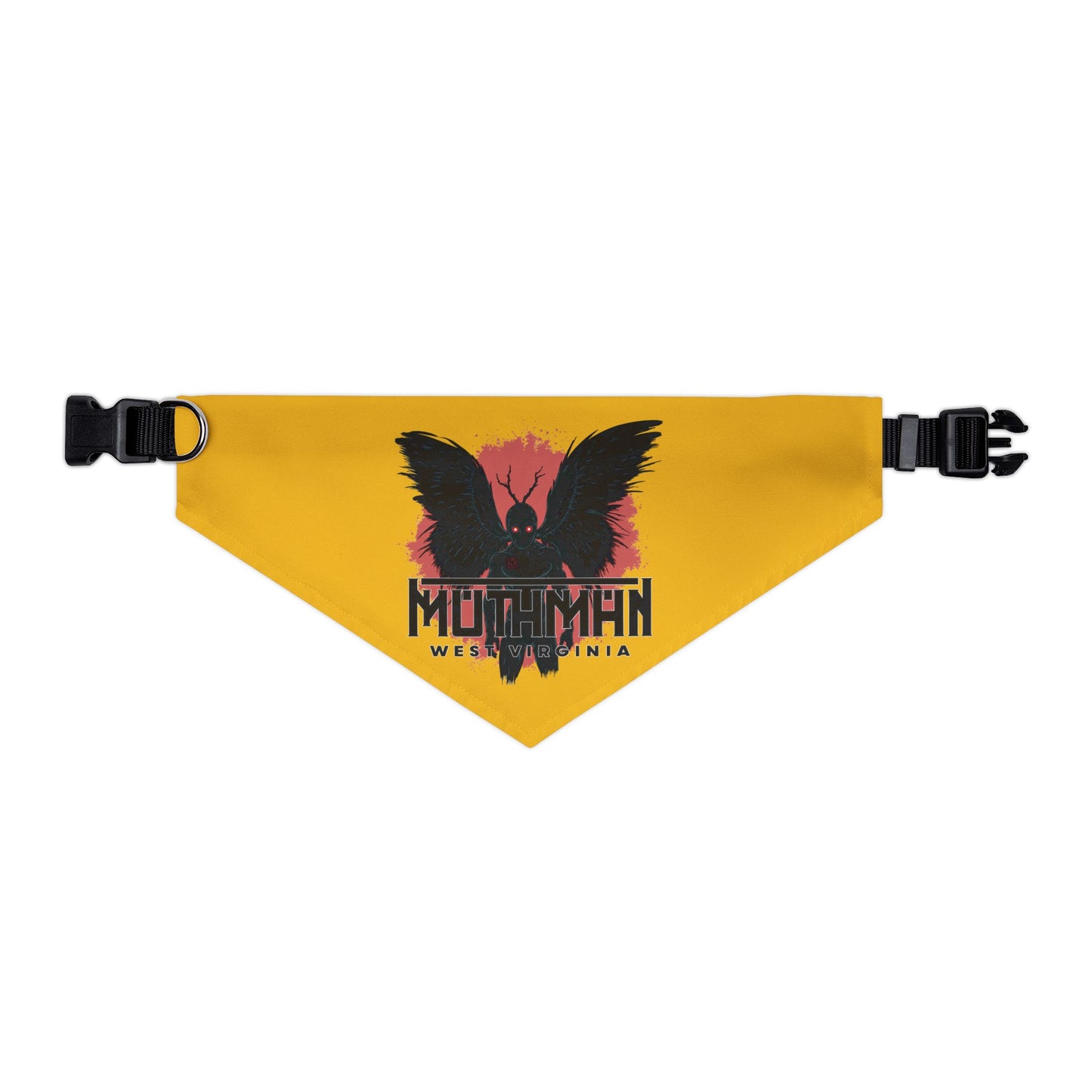 Pet Bandana Collar | Mothman-Yellow-XL-Nicodemus Studios