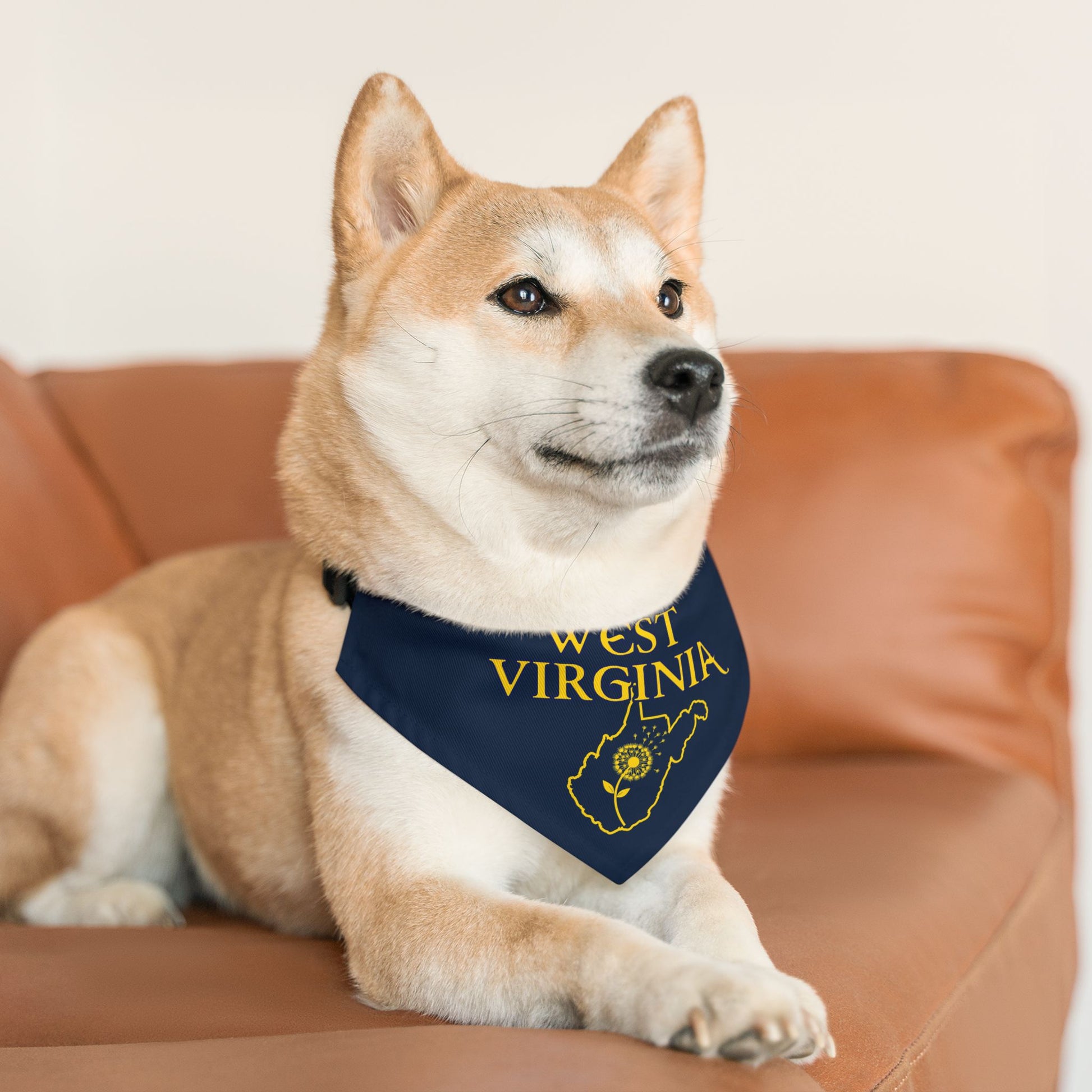 Pet Bandana Collar | West Virginia Dandelion Design-Nicodemus Studios