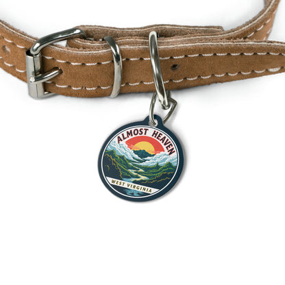 Pet Tag| "Almost Heaven West Virginia" /w WV Dandelion Design on reverse-Nicodemus Studios