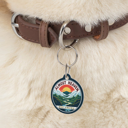 Pet Tag| "Almost Heaven West Virginia" /w WV Dandelion Design on reverse-Nicodemus Studios