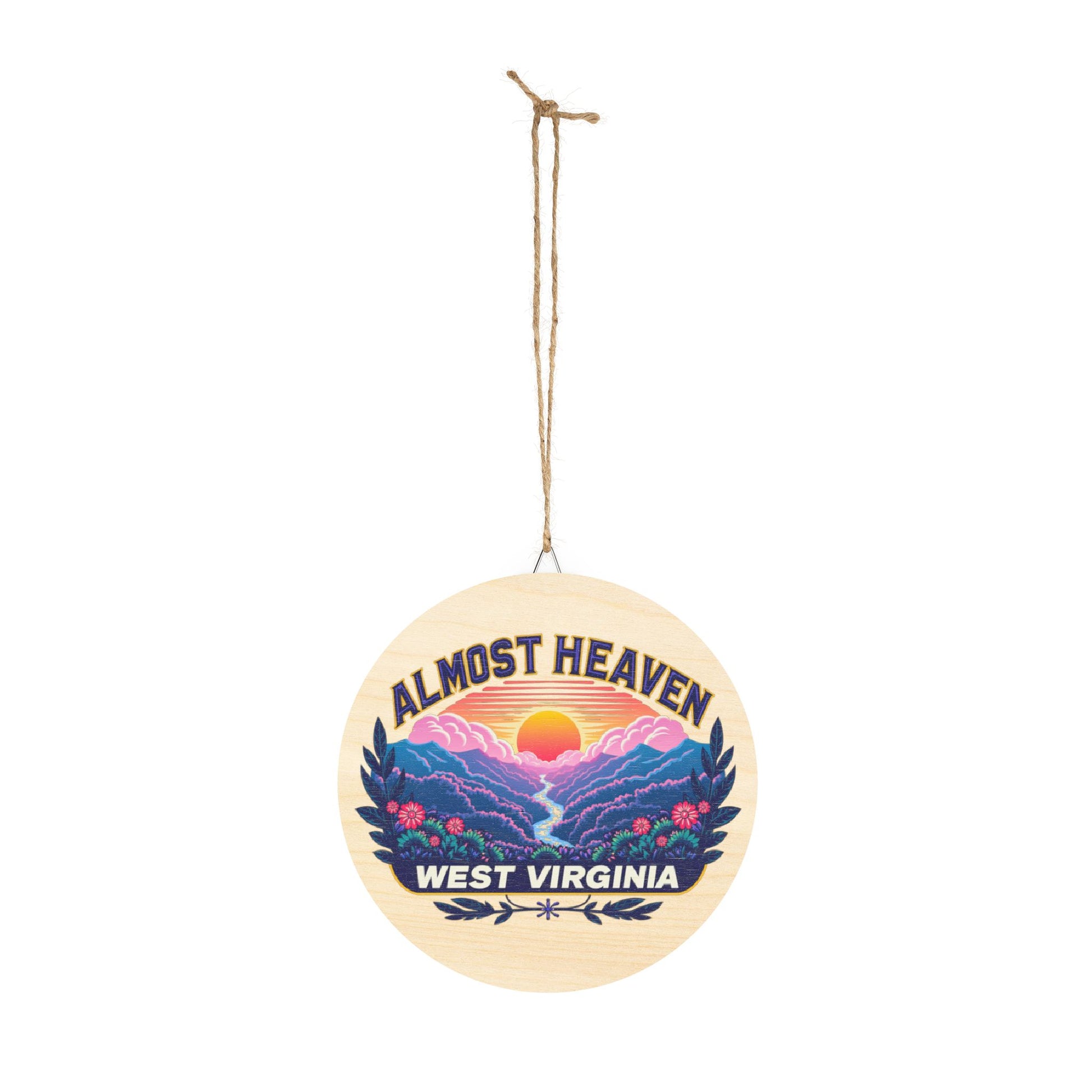 Primitive Wooden Sign Wall Decor | "Almost Heaven West Virginia"-Nicodemus Studios