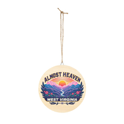 Primitive Wooden Sign Wall Decor | "Almost Heaven West Virginia"-Nicodemus Studios