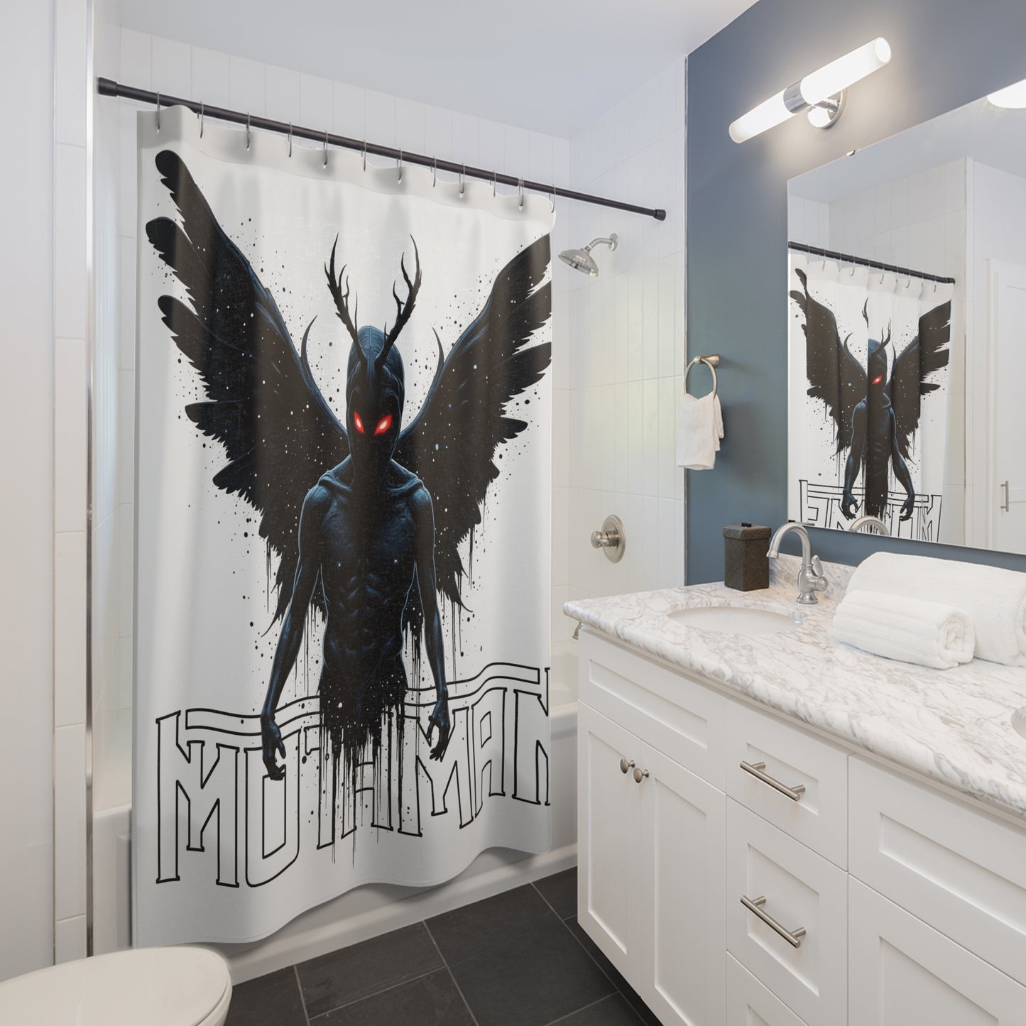 Shower Curtain | Mothman Cryptid-Nicodemus Studios
