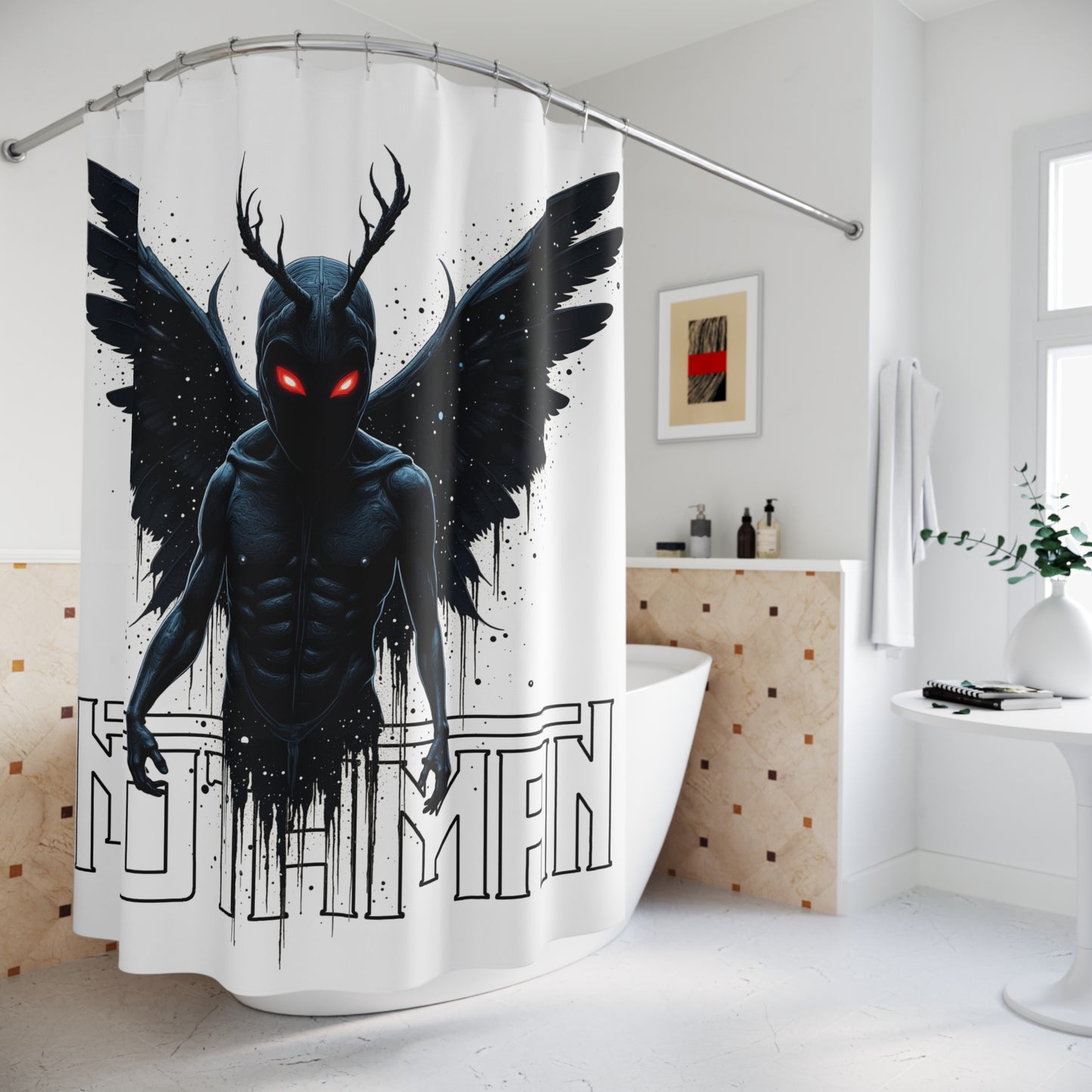 Shower Curtain | Mothman Cryptid-Nicodemus Studios