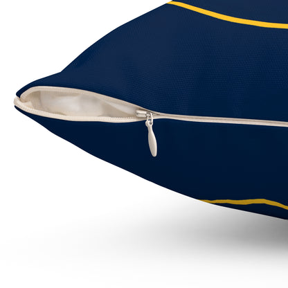 Throw Pillow | Heart WV-Classic Navy and Yellow-Nicodemus Studios