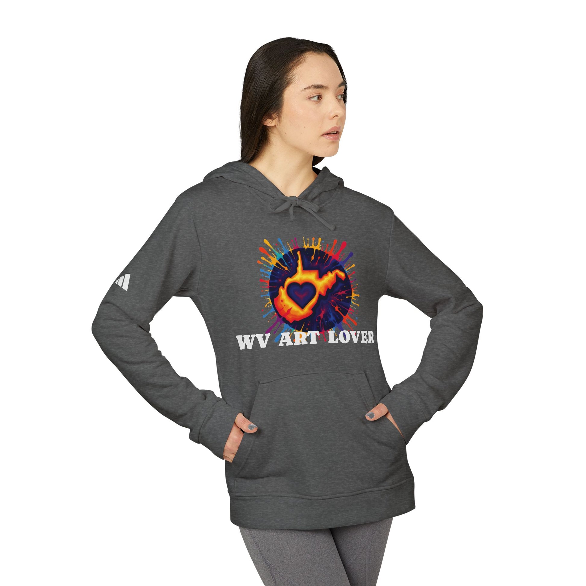 Unisex Addidas Fleece Hoodie | Colorful WV Art Lover-Nicodemus Studios