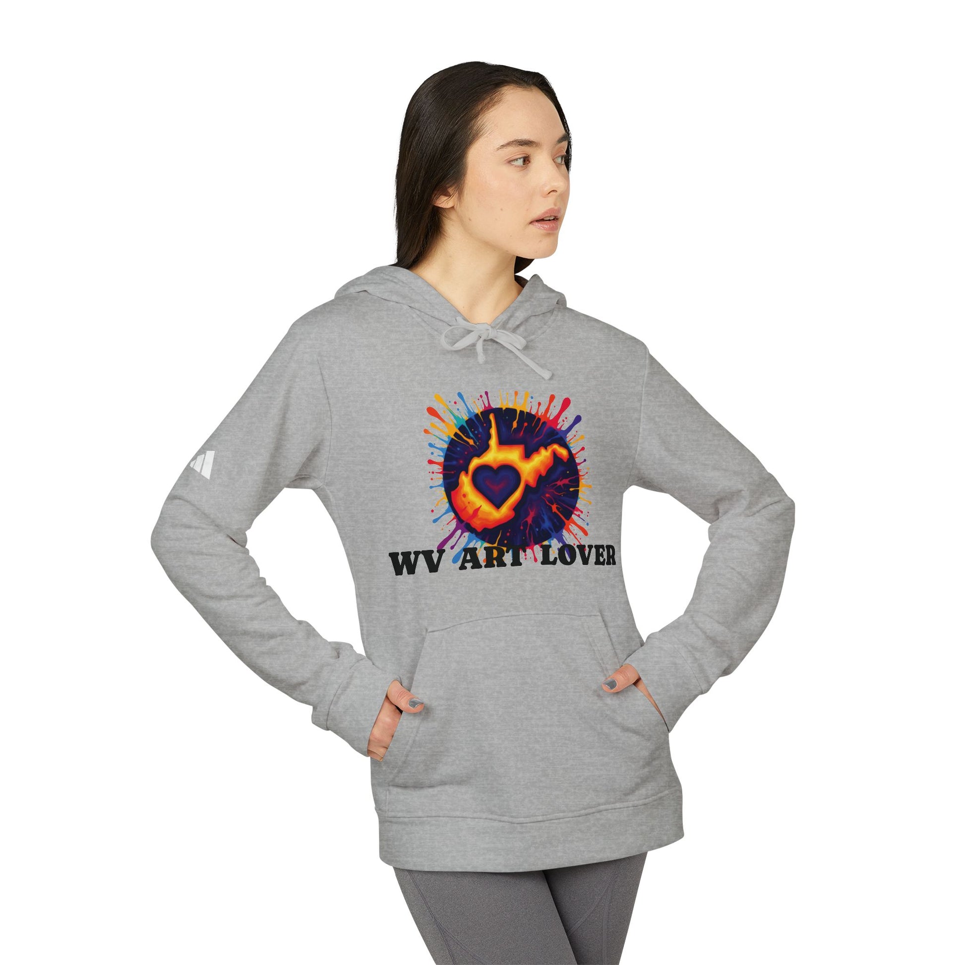 Unisex Addidas Fleece Hoodie | Colorful WV Art Lover-Nicodemus Studios