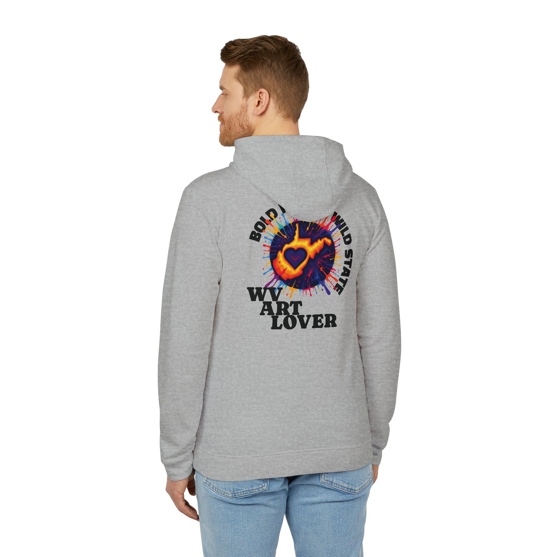 Unisex Addidas Fleece Hoodie | Colorful WV Art Lover-Nicodemus Studios