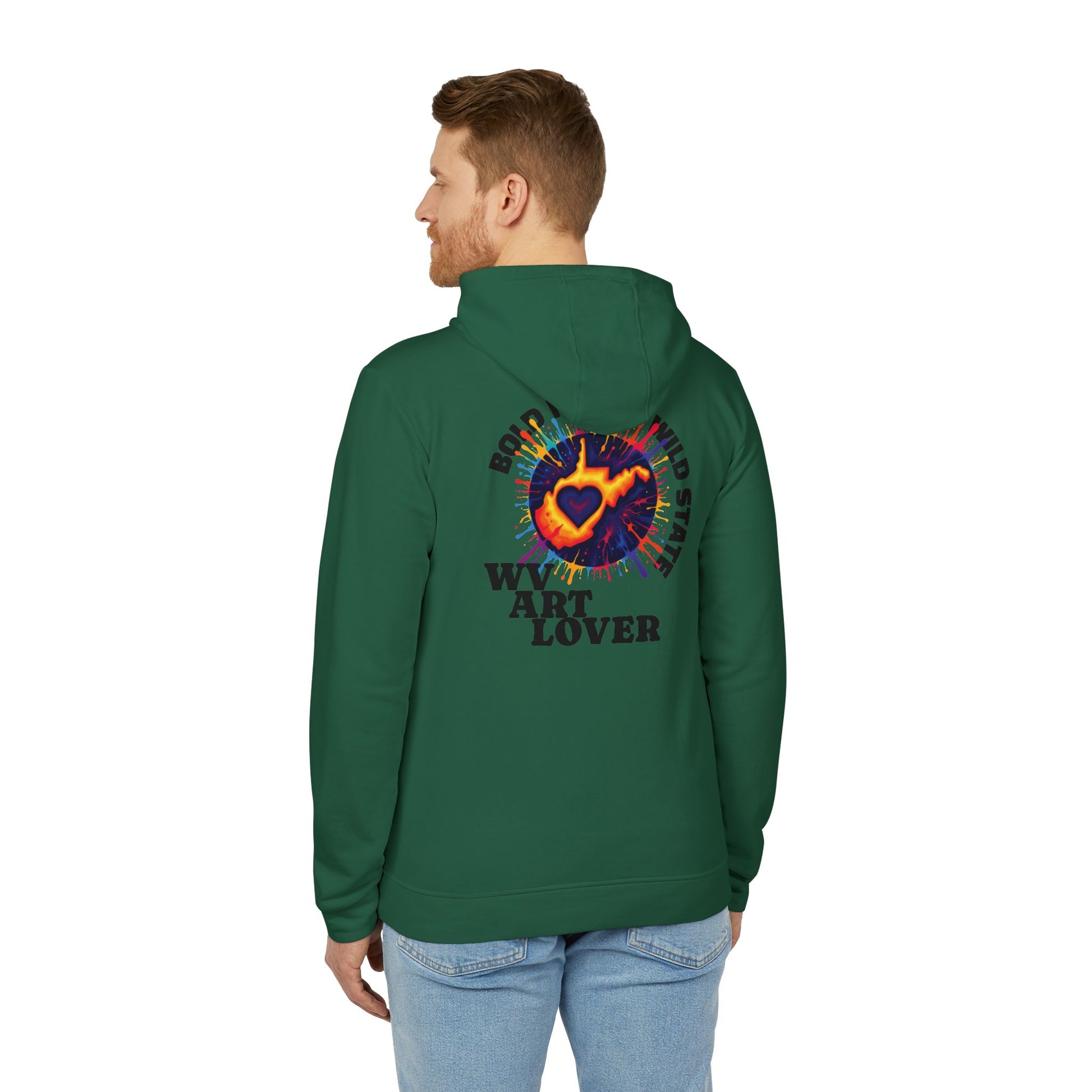 Unisex Addidas Fleece Hoodie | Colorful WV Art Lover-Nicodemus Studios