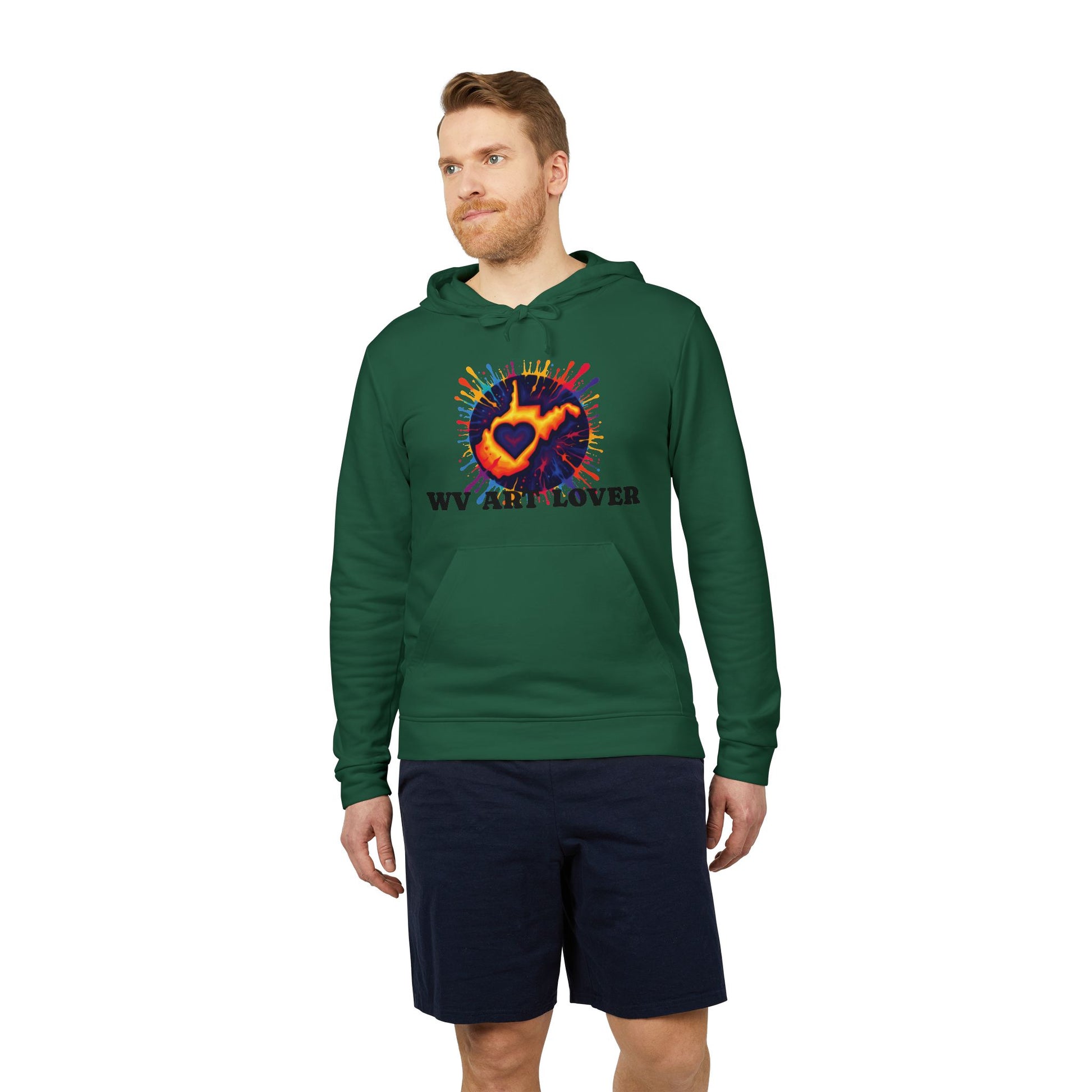 Unisex Addidas Fleece Hoodie | Colorful WV Art Lover-Nicodemus Studios