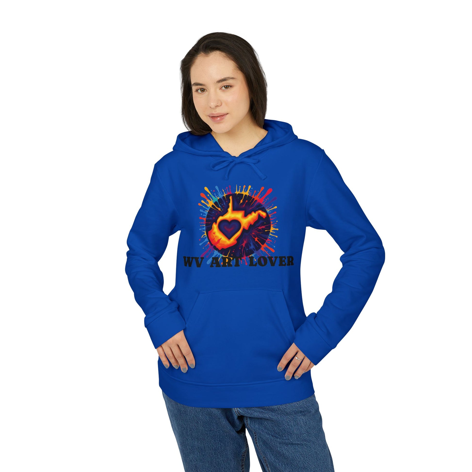 Unisex Addidas Fleece Hoodie | Colorful WV Art Lover-Nicodemus Studios