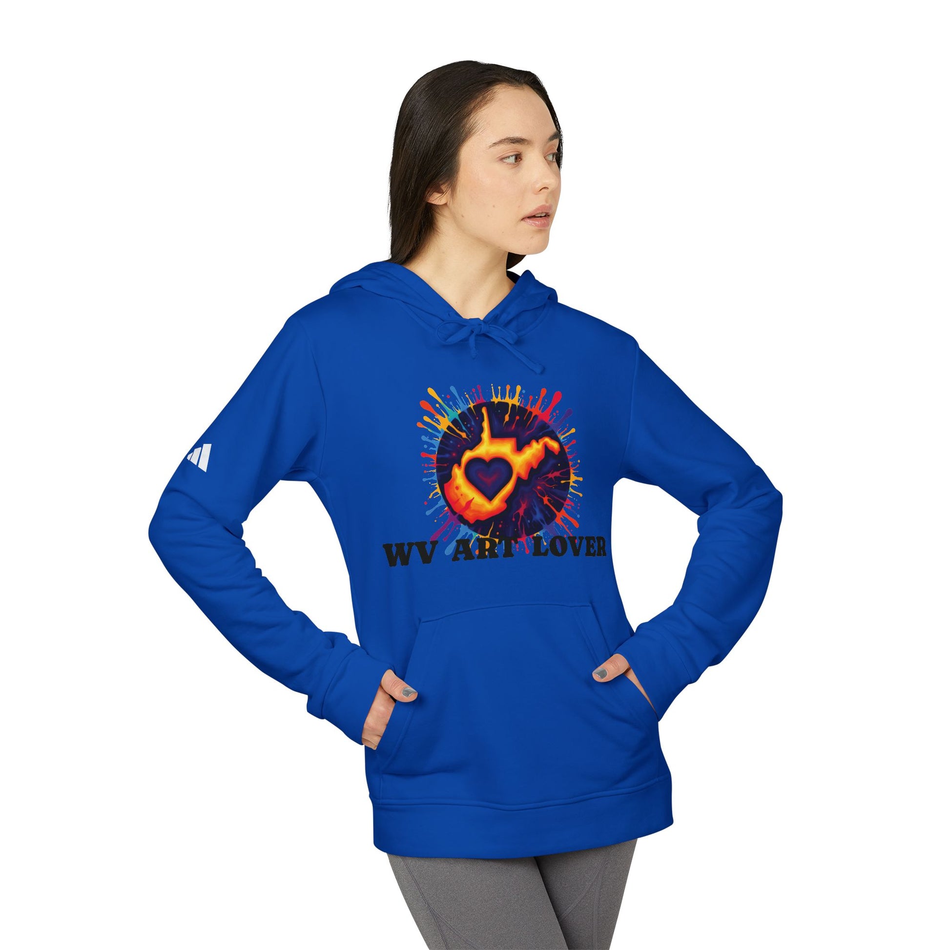 Unisex Addidas Fleece Hoodie | Colorful WV Art Lover-Nicodemus Studios